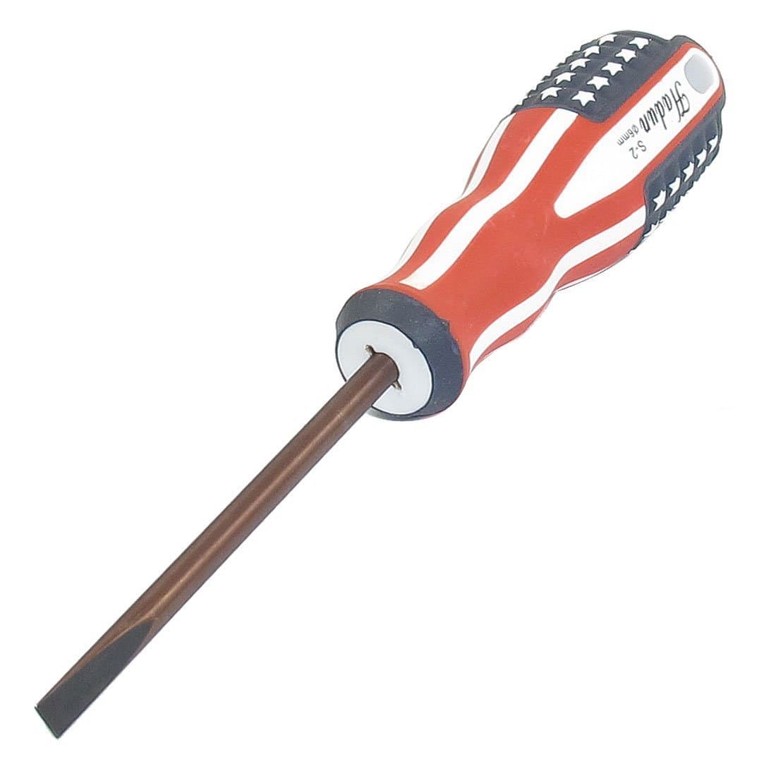 Amico American Flag Pattern Non-Slip Grip Screwdriver 6 mm Magnetic Tip