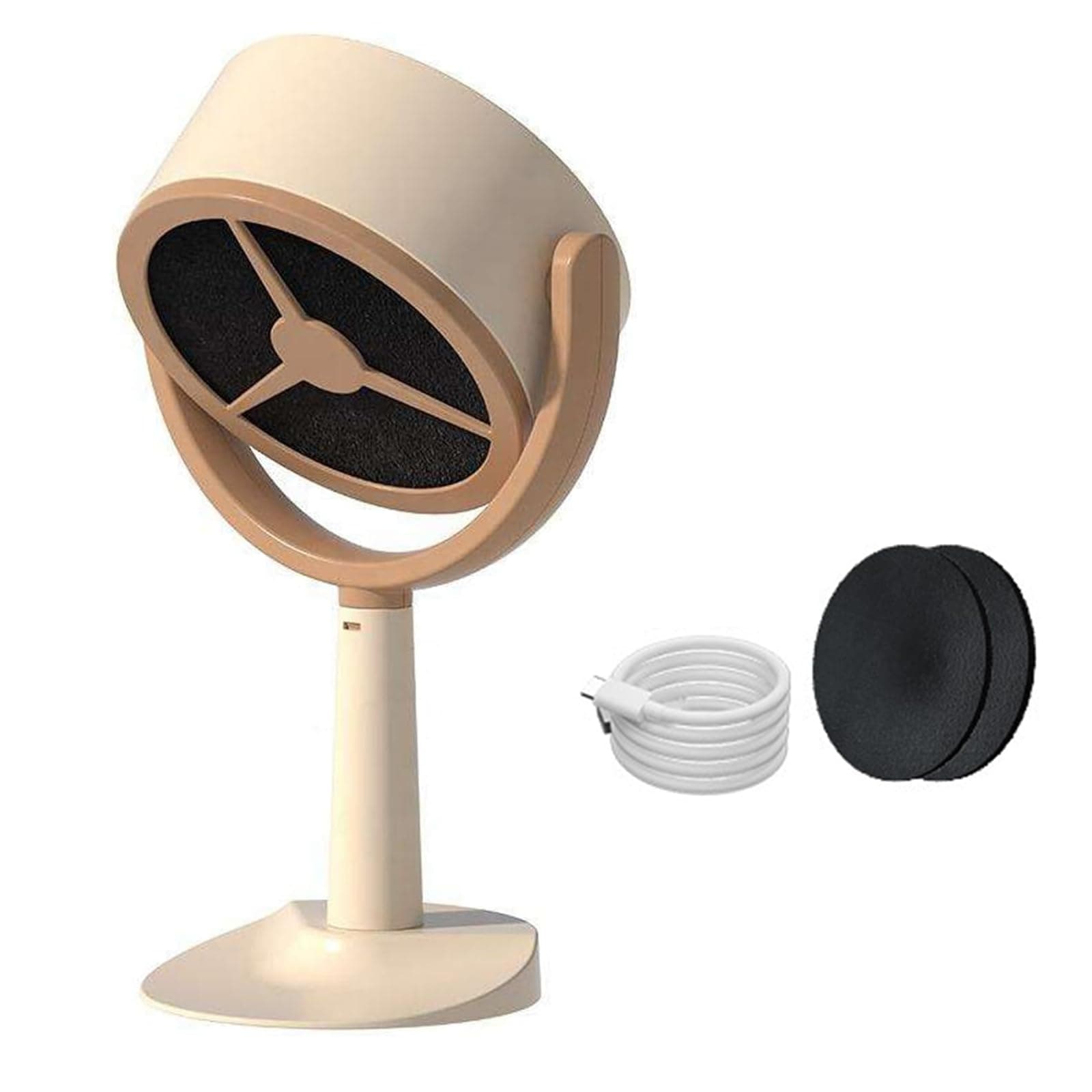 Yolispa Portable Extractor Fan Kitchen, Desktop Cooker Hood Mini Household Portable Extractor Hood with 2 Wind Speeds, 125 Degree Adjustable, Mini Range Hood for Home Kitchen Fondue Hot Pot BBQ