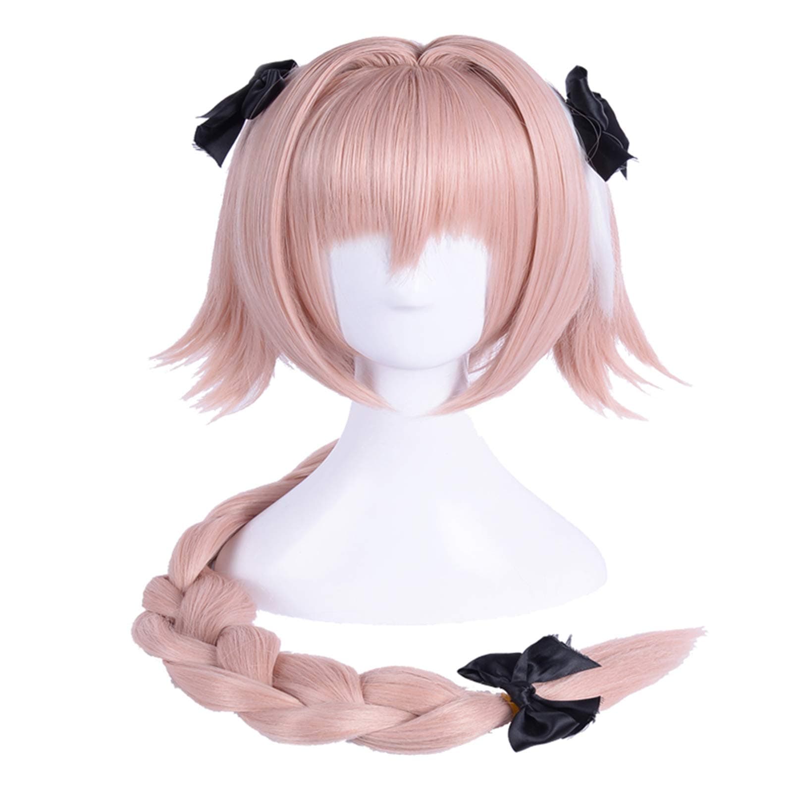 SUNCOS Straight High Temperature Fiber pink longer cosplay wigs synthetic anime hair (Astolfo)