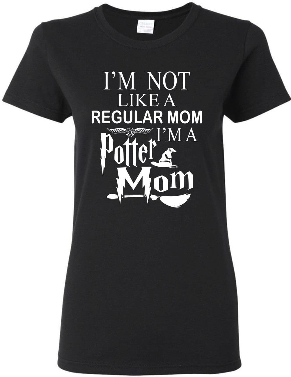 Cute I'm Not Like a Regular Mom I'm a Potter Mom T-Shirt - Black
