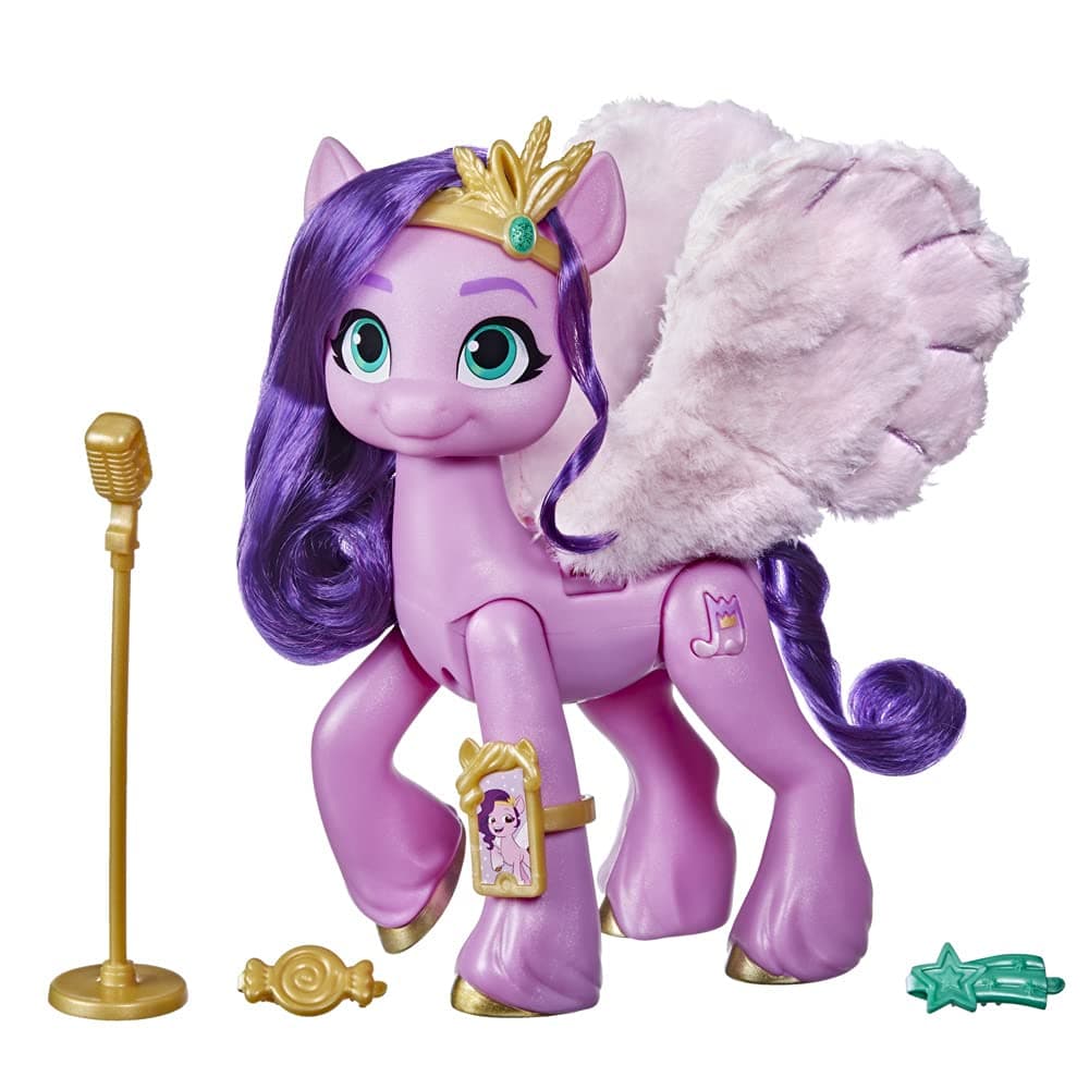 A New Generation Movie Singing Star Princess Pipp Petals - 15-cm Pink Pony that Sings and Plays Music, Toy for Kids Age 5 and Up