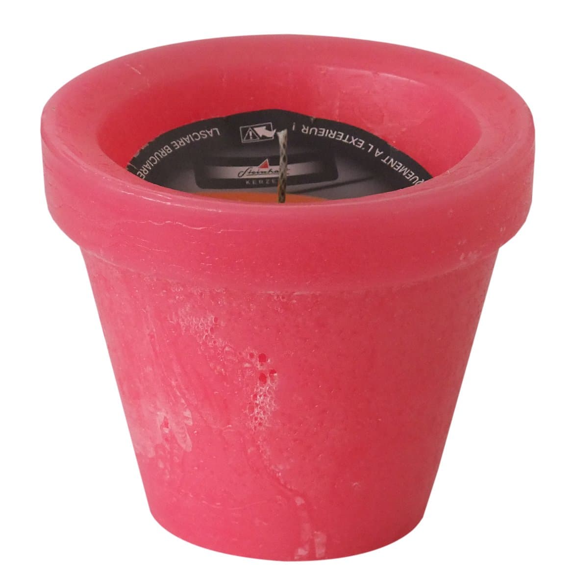 Steinhart Pink Outdoor Candle Lantern Garden Candle Solid Coloured Flower Pot 9.7 cm x 11.3 cm