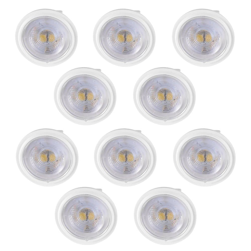Sunix 10pcs 4.5W MR11 LED Bulbs, 3 2835 SMD LED, 190-210LM, Dimmable, Cool White, 6000K, 36 Degree Beam Angle, Recessed Spotlight Bulb LD891