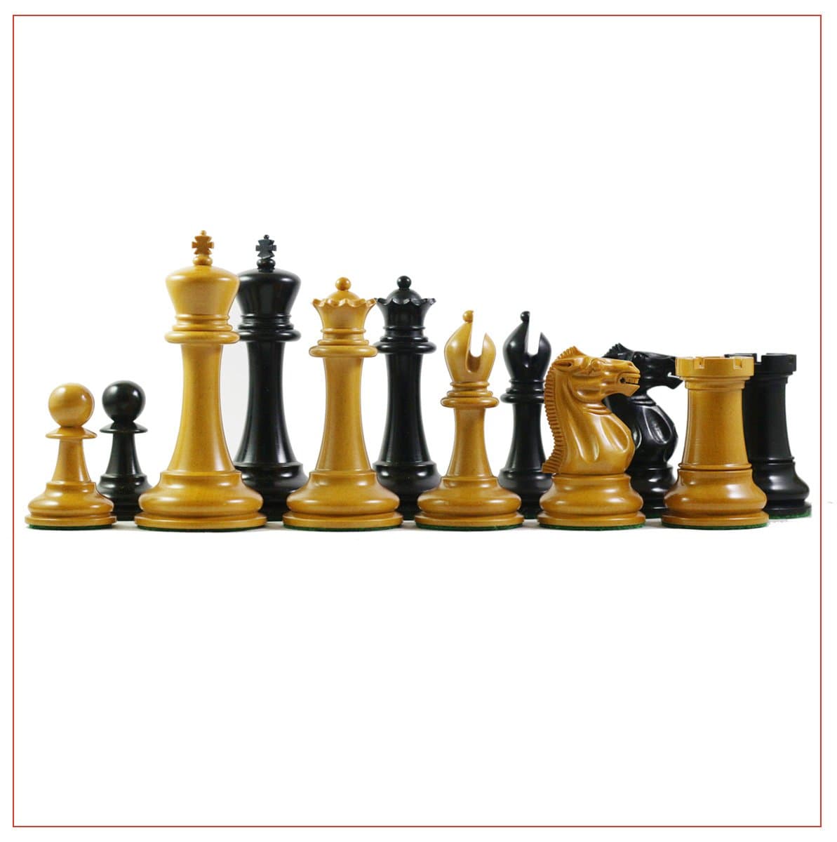 Jaques Reproduction Wilhelm Stenitz Staunton 3.75" Premium Chess Pieces