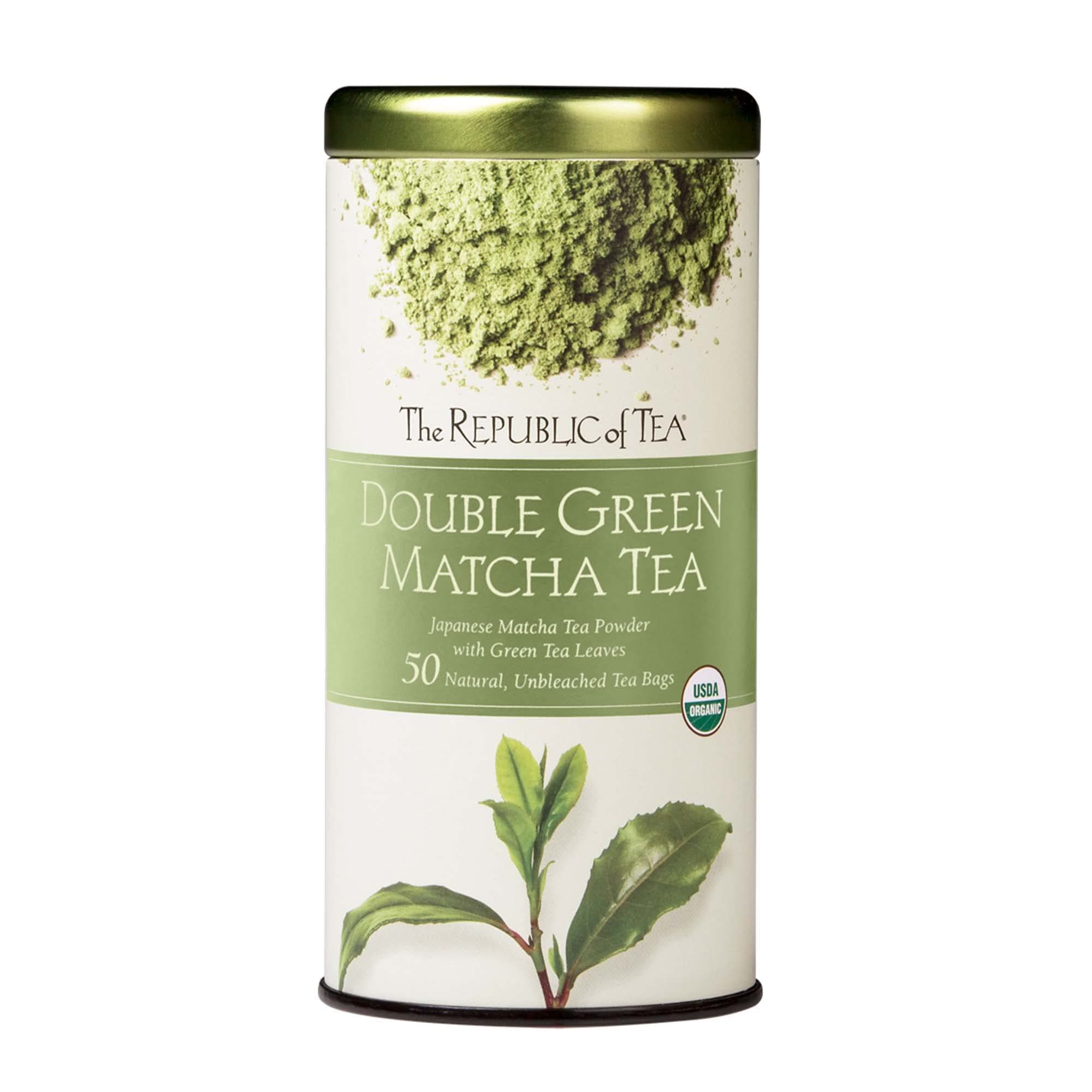 The Republic of Tea Double Green Matcha, Gourmet Blend of Organic Green Tea And Matcha Powder (50 Tea Bags)