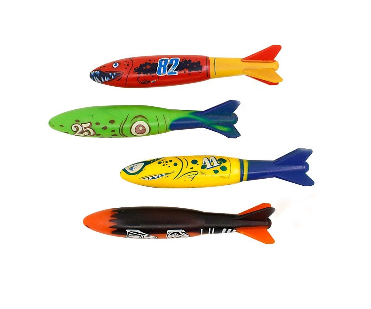 Dive torpedo,Glides Under Water， Swimming pool throwing torpedo (4-pack)