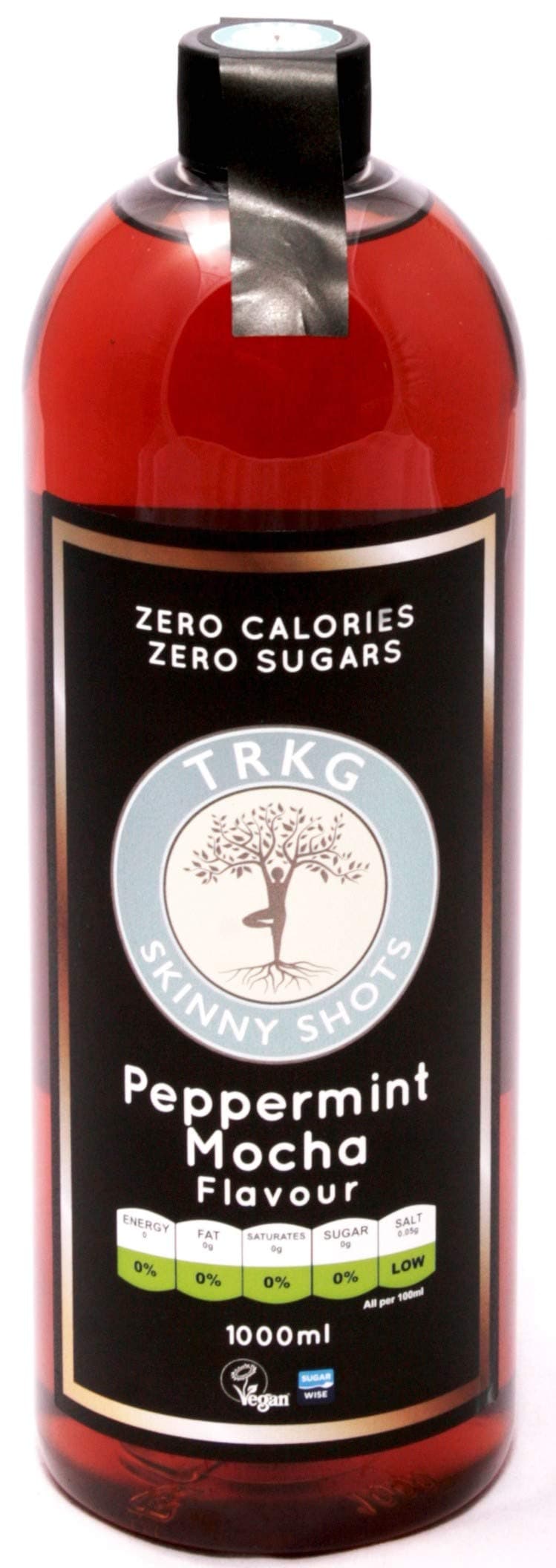 TRKG Skinny Shots - Peppermint Mocha Flavour - 500ml (Sugar Free, Vegan, Diabetic Friendly)