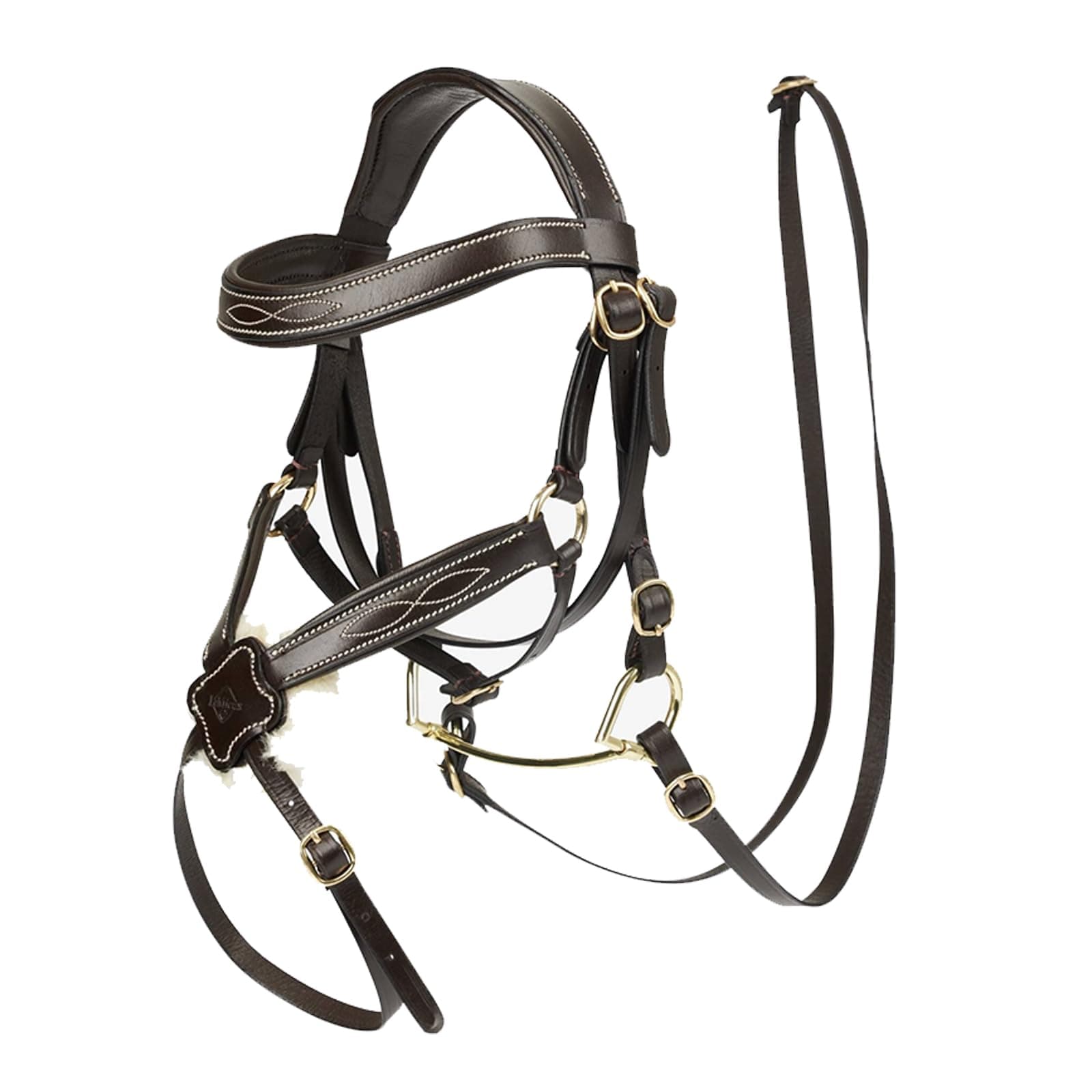 LeMieux Hobby Horse Grackle Bridle Brown - Padded Leather and Soft Lambswool - Educational Toy