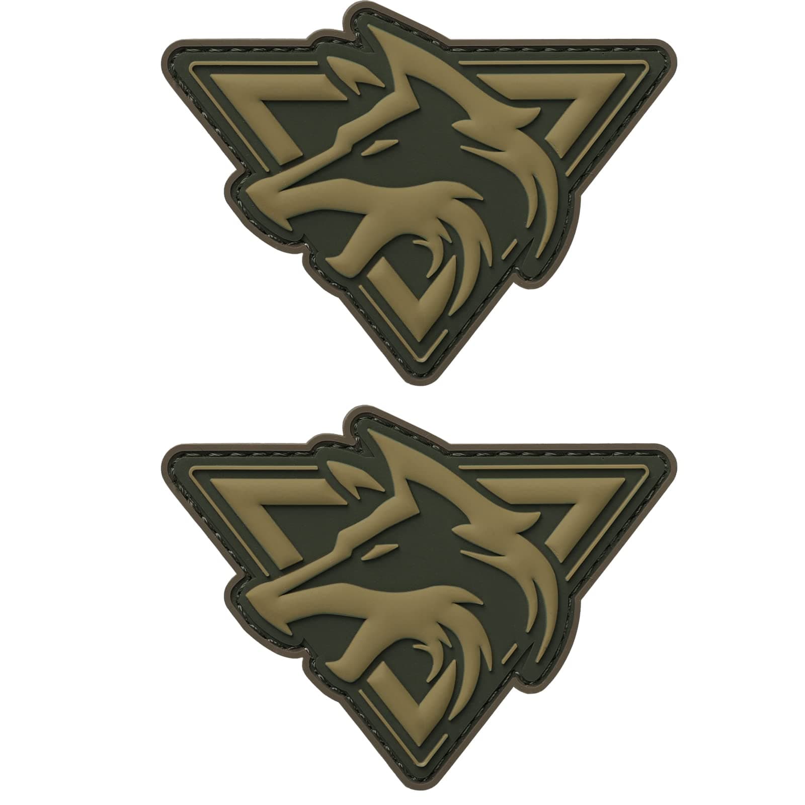 WYNEXMorale Patch of Wolf, Tactical Patch PVC Loop and Hook Patches 3D Morale Applique for Backpacks Caps Vest Tactical Gears -2 Pcs