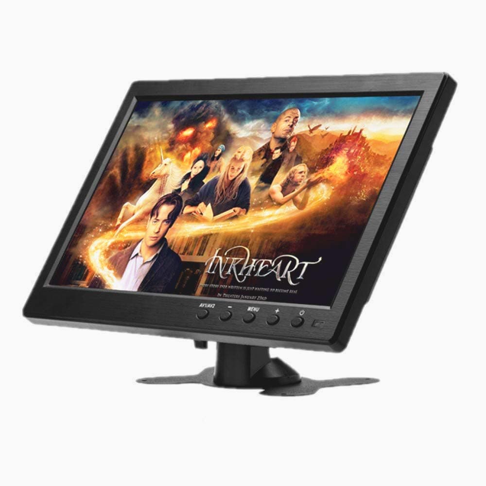 HD 10.1in TFT LCD Monitor - Portable Digital Car Headrest TV Video Player - Computer Color Screen for Track/Vehicle Backup Rear View Camera Compatible with VGA/HDMI/AV/USB/DVD/PC