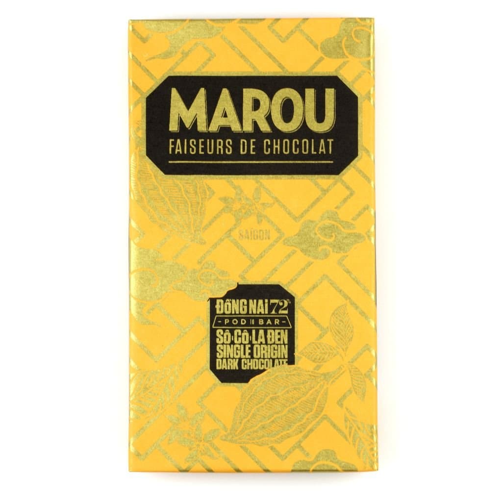 Marou Origin Dong Nai Pod to Bar 72% Cacao Dark Chocolate | Vietnam Single Origin, Dairy Free, Gluten Free, Soy Free | 1 x 80g Bar