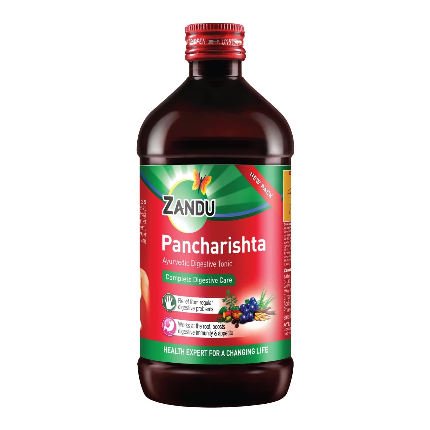 Pancharishta 650ml, Ayurvedic Tonic, Relief from disgetive Problems Like Acidity, Constipation and Gas, boosts Digestive Immunity