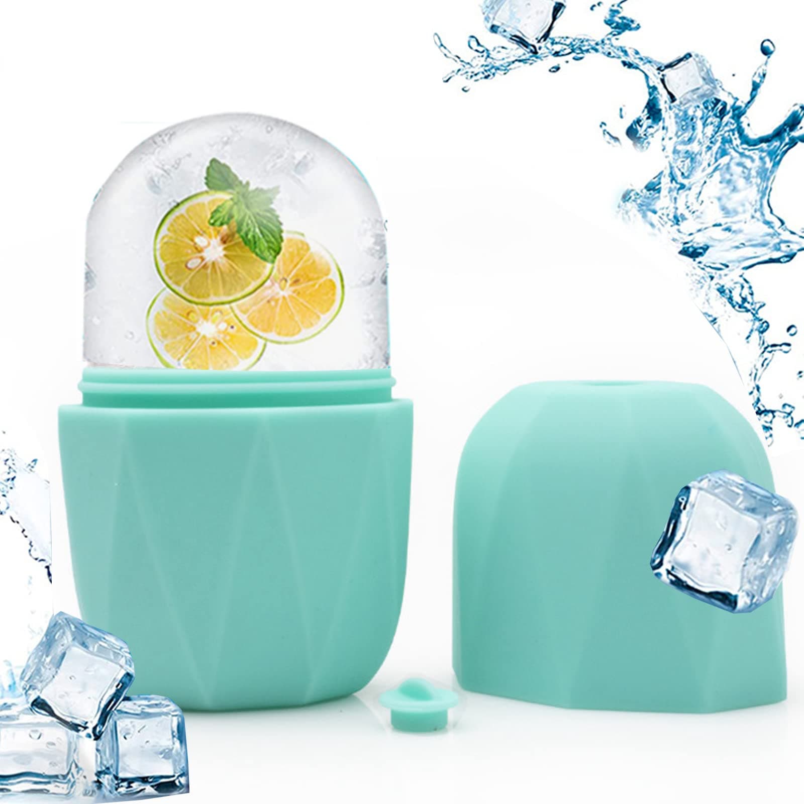 SONGQEEIce Roller for Face and Eye, Facial Skin Care Tools for Puffiness Migraine Relief and Minor Injury, Reusable Rolling Tool for Facial Beauty, Skin Care Gifts for Women (Green)