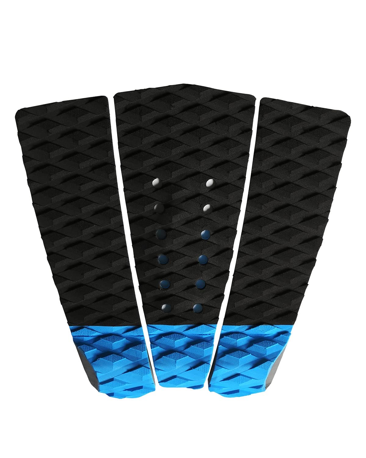 3 Piece EVA Surfboard Deck Traction Pads with Kicker for Stomp Skimboards, Surf Boards, Funboard, Fish Board, Blue