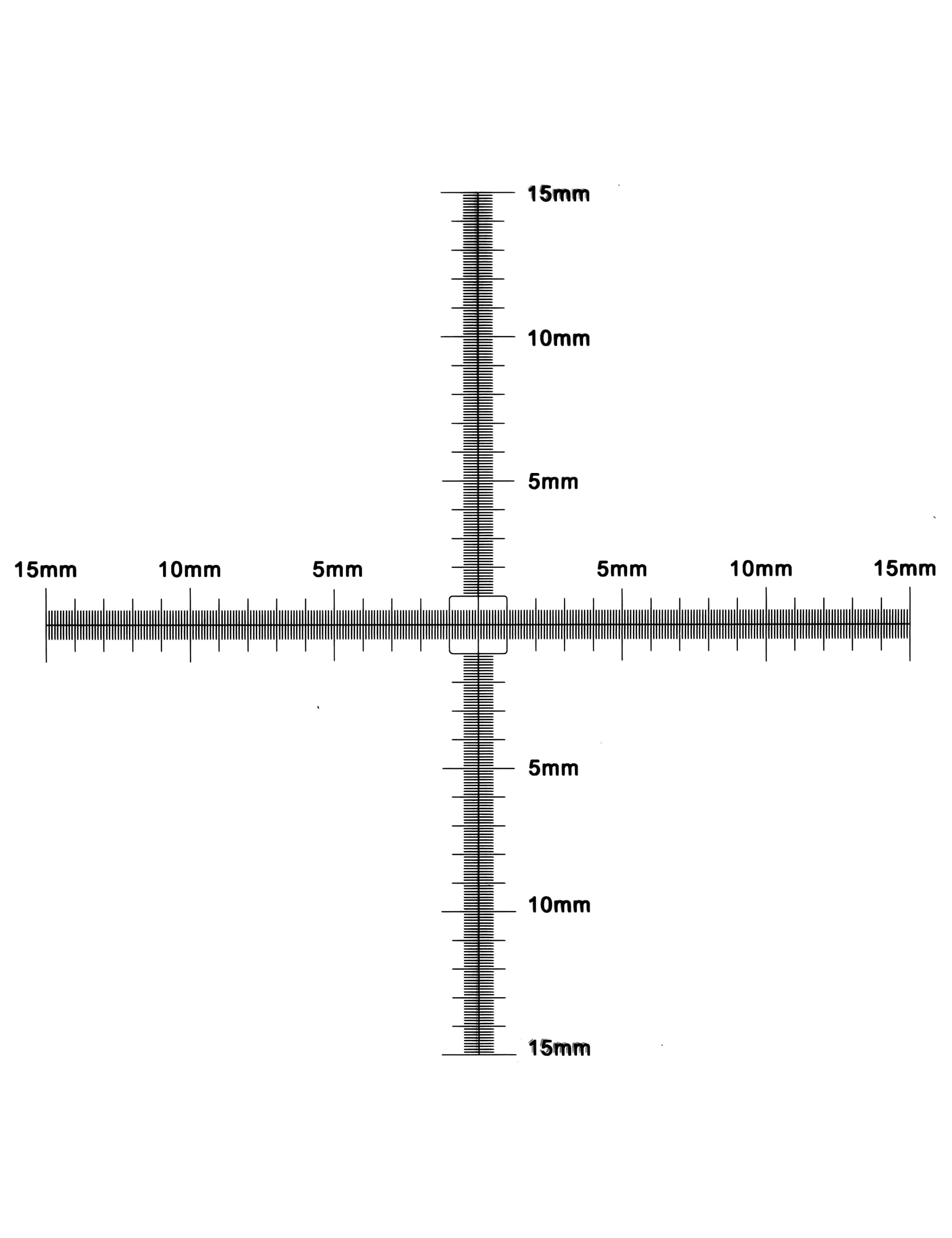 Micrometer Ruler, 0.1mm Slide, 40mm*40mm, Metal, LED Light Source, Microscope & Software Calibration