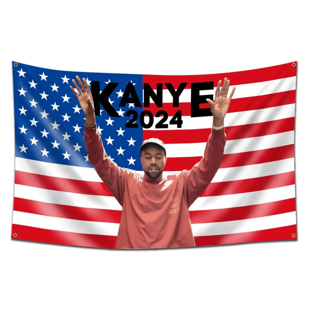 Furlista Kanye 2024 / Kanye Music Flag West Tapestry -3x5ft/Vibrat Color/HD printing/ 150D Polyster Banner for Man Cave Room College Dorm Decor (2024)