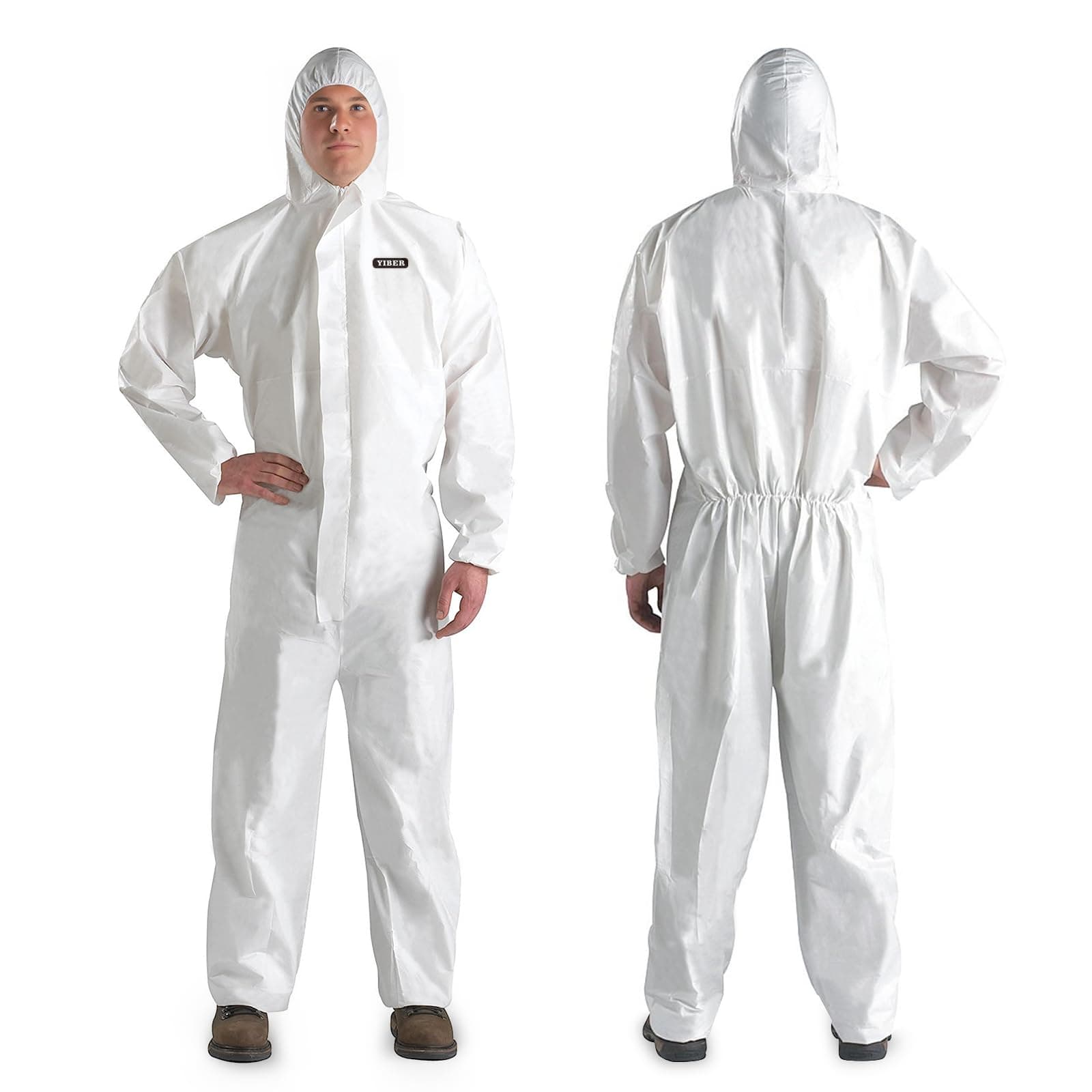 Hazmat Suit Disposable Coveralls | Full Body Protective Suits in 7 Sizes with Multiple Specifications & Heavy-duty PPSB Material & PE Film | Safe for Countless Applications