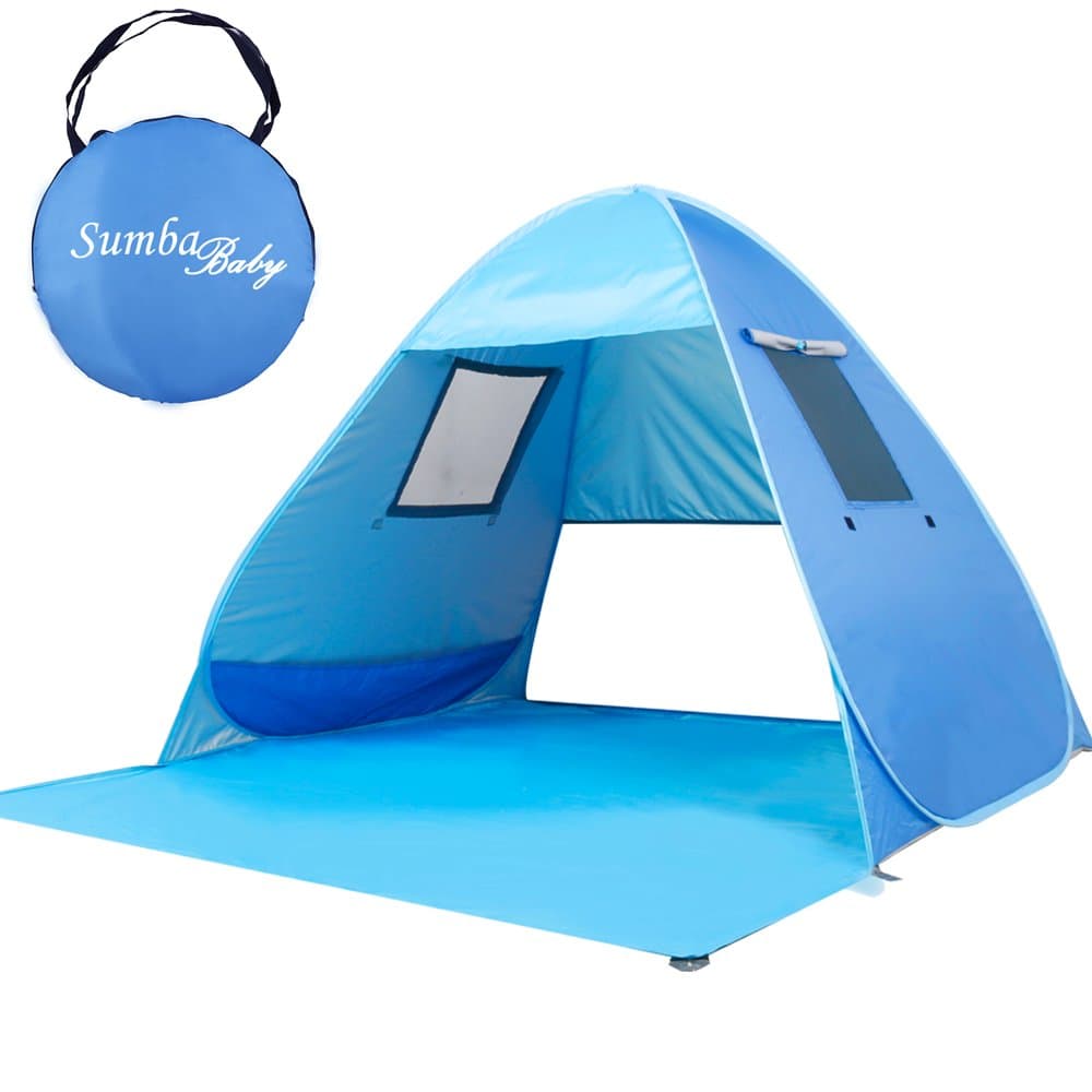 Sumbababy Beach Tent Automatic Pop Up Beach Sun Shelter Instant Portable Cabana Outdoors Quick UV Beach Sun Shade Canopy