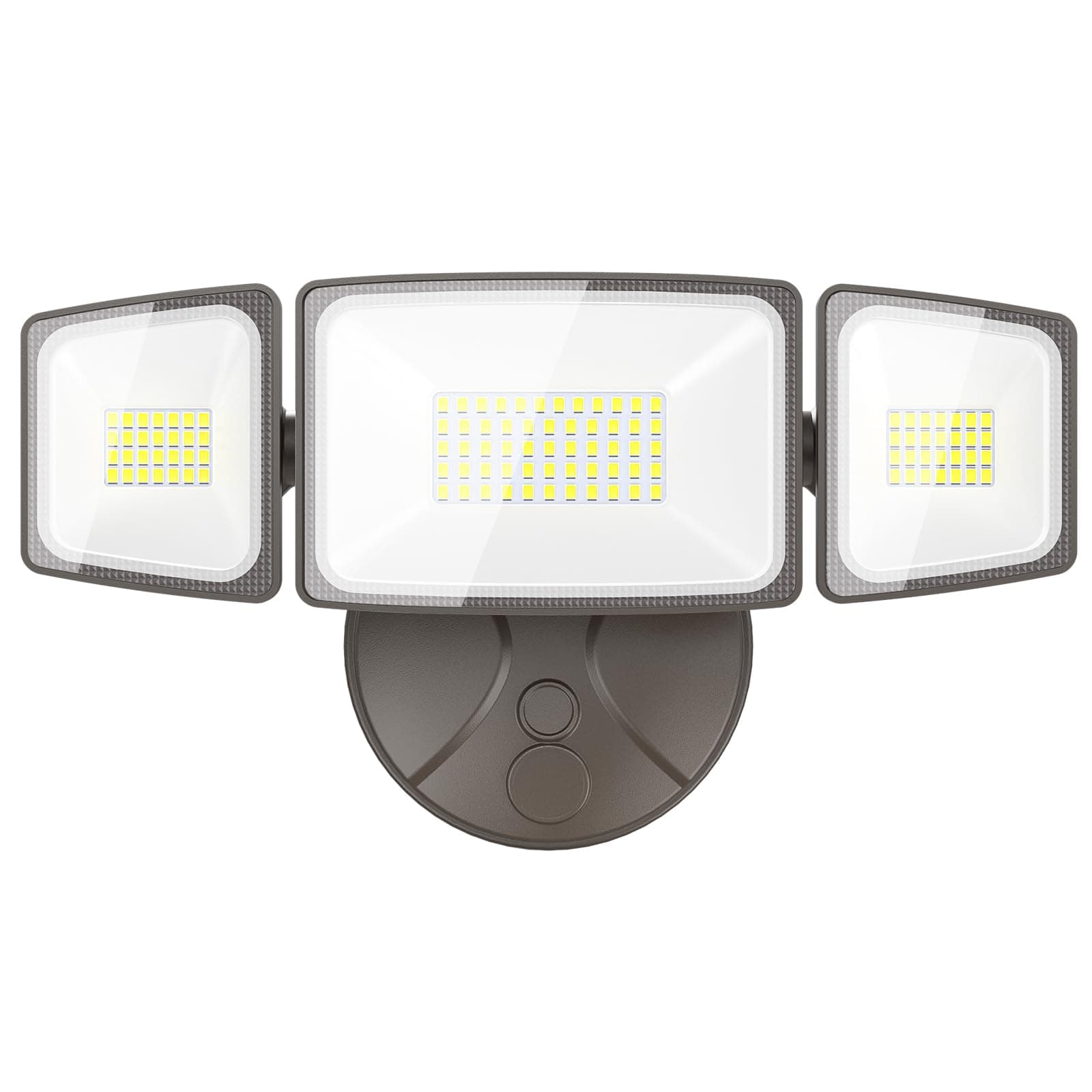 Onforu 55W LED Security Light, 5500LM Super Bright Outdoor Flood Light Fixture with 3 Adjustable Heads, IP65 Waterproof, 6500K White Wall Mount Exterior Security Light for Eave, Yard, Garden, Porch