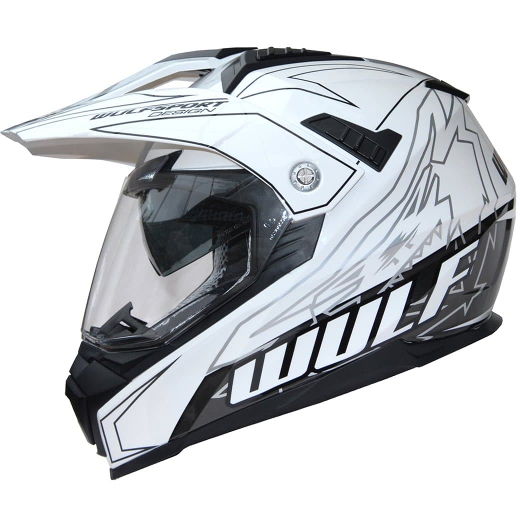 Wulf Prima X Dual Sport Helmet XXL White