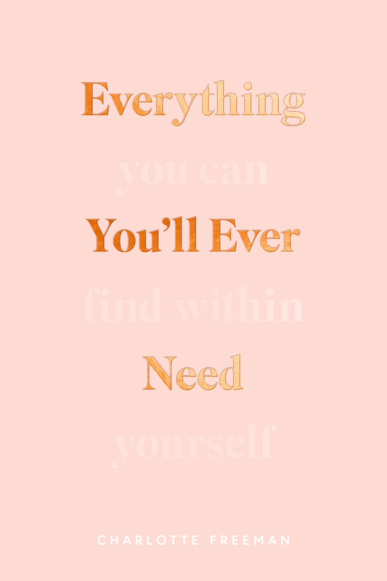 Everything You'll Ever Need You Can Find Within Yourself Paperback