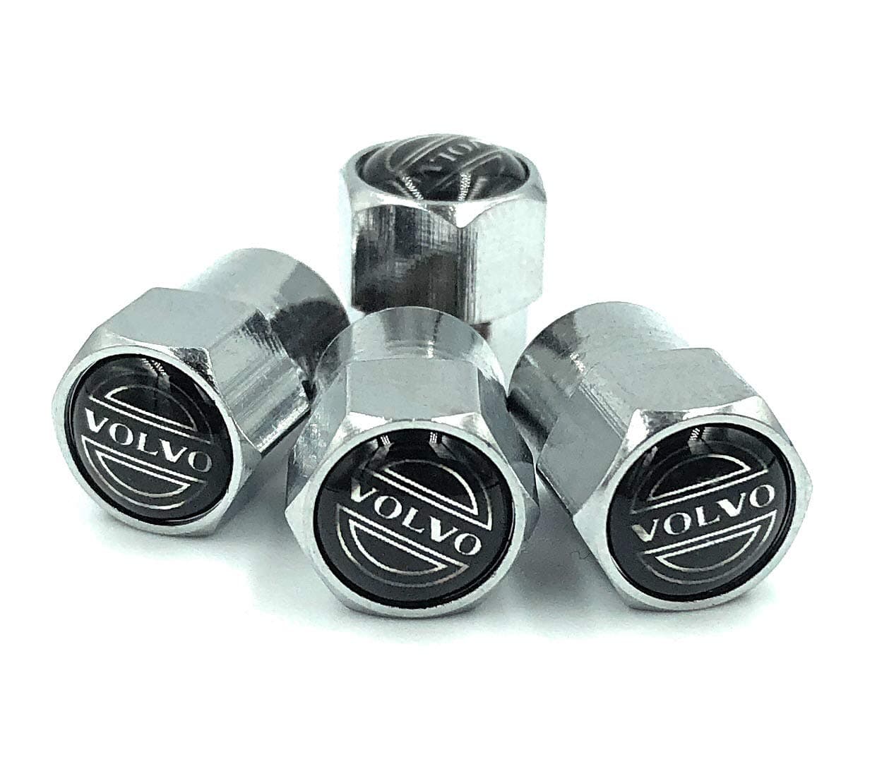 Metal Chrome Car Tyre Wheel Valve Dust Caps. T5 Turbo V40 XC60 XC90 Cross Country Polestar V60 V90 S60 S40 V70 XC70 440 850 S90 940 Estate C30 C70 P1800 V50