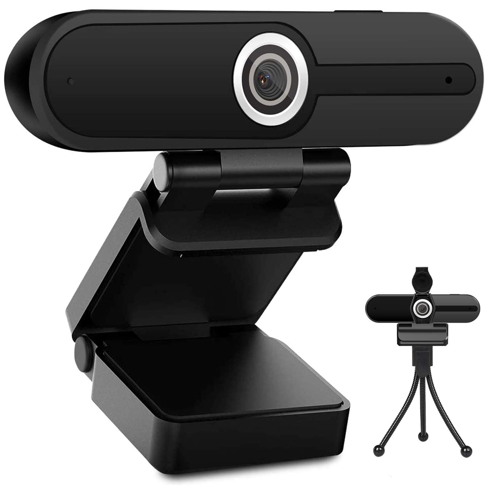 Webcam 4K 1080P with Microphone - 8 Megapixel USB Computer Web Camera Privacy Shutter and Tripod Pro Streaming PC Mac Desktop Laptop for Video Calling Recording Conference Zoom Skype YouTube