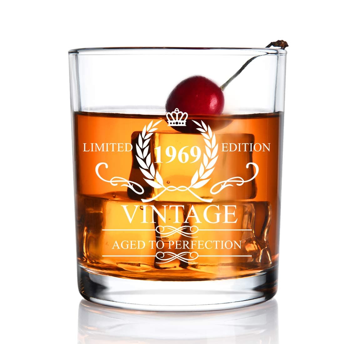 1969 50th Birthday Gifts for Men and Women - 11oz Whiskey Glass - Vintage Funny Anniversary Gift Ideas for Mom,Dad,Husband, Wife - 50 Years Gifts,Party Supplies,Decorations for Him or Her - 11oz