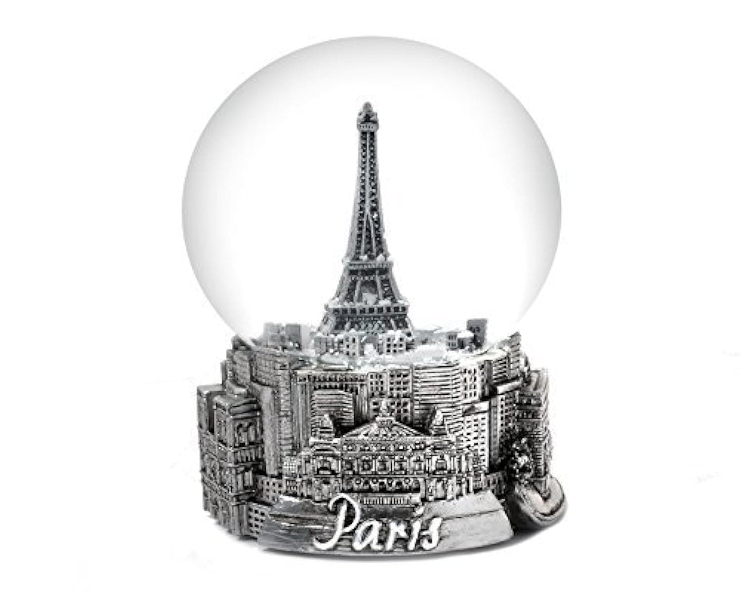 Zizo Paris France Eiffel Tower Snow Globe 65mm