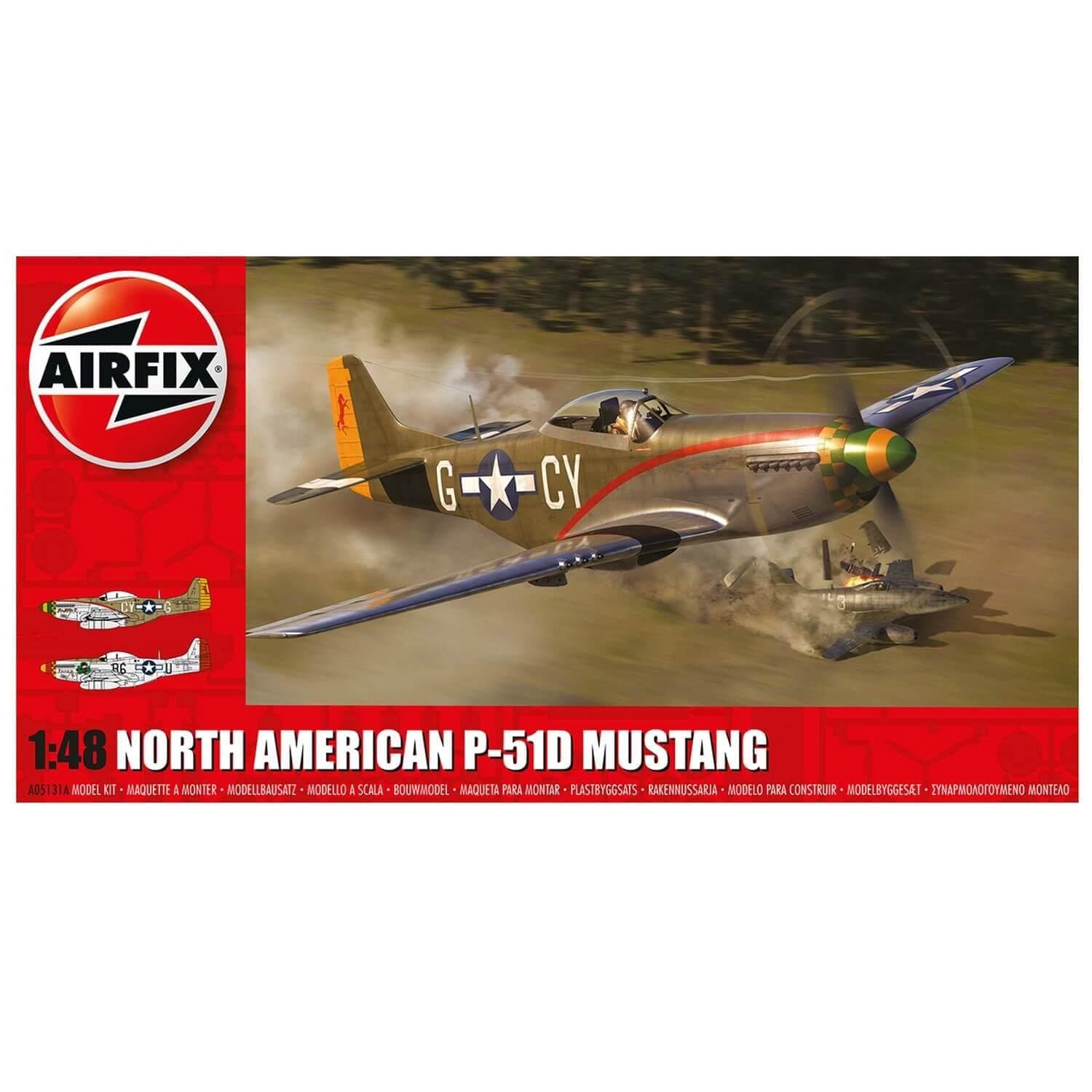 North American P-51D Mustang 1:48 WWII Aviation Plastic Model Kit A05131A