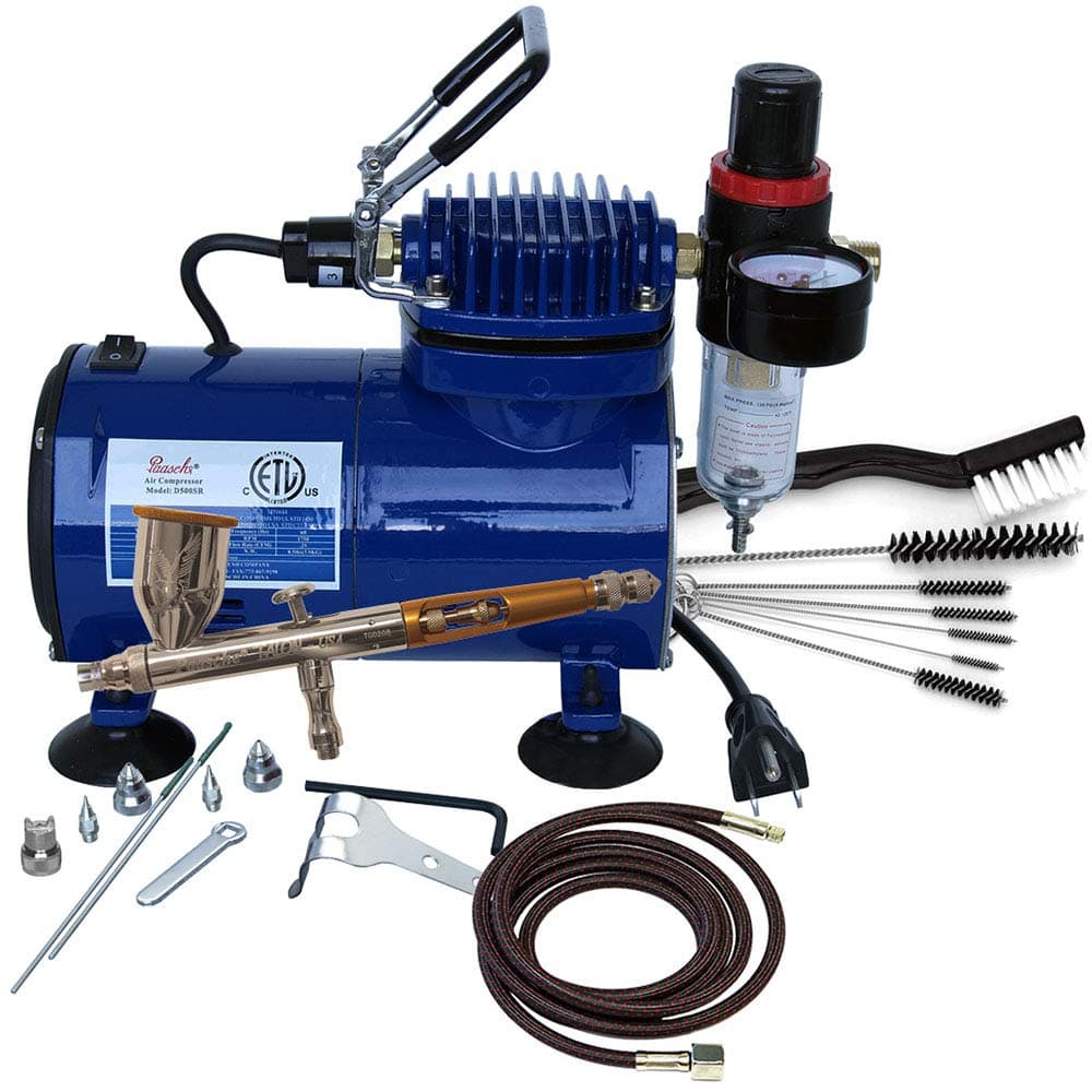 Airbrush TG-100D Gravity Feed Airbrush & Compressor Package