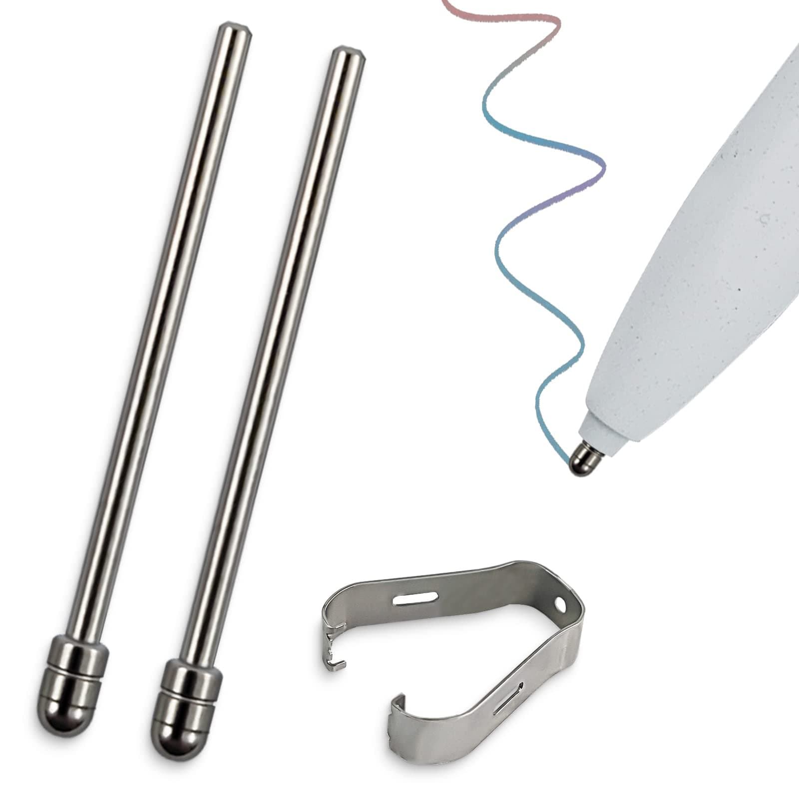 – REEYEAR No Worn Out Titanium Alloy Replacement Maker Tips fits for Remarkable 2 Maker Stylus Pen, Ballpoint Smooth Note Taking Fine Backup Nibs,2 Pcs