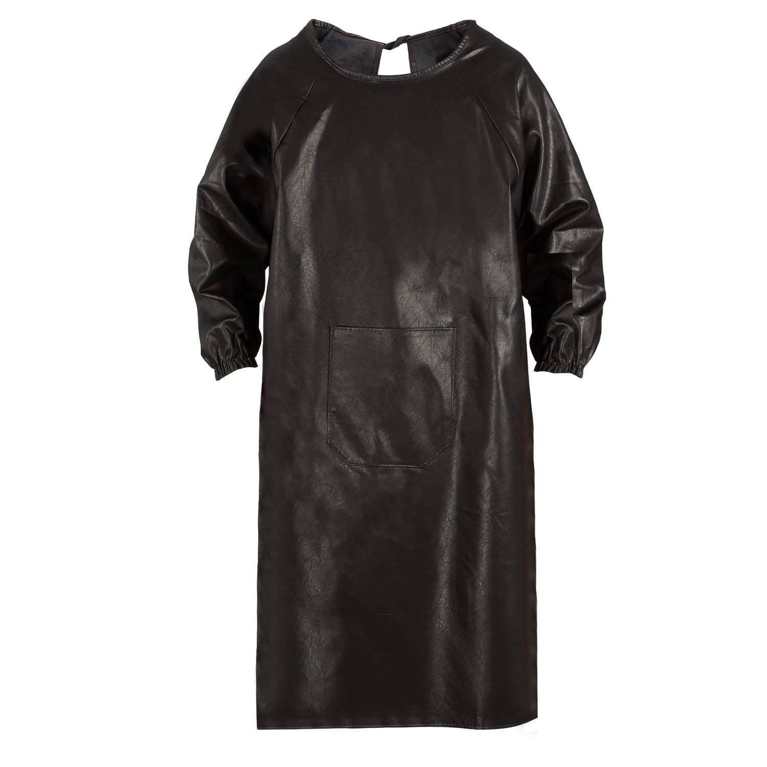 ELEZAY Leather Apron Waterproof Extra Long Apron with Sleeve Thicken Black