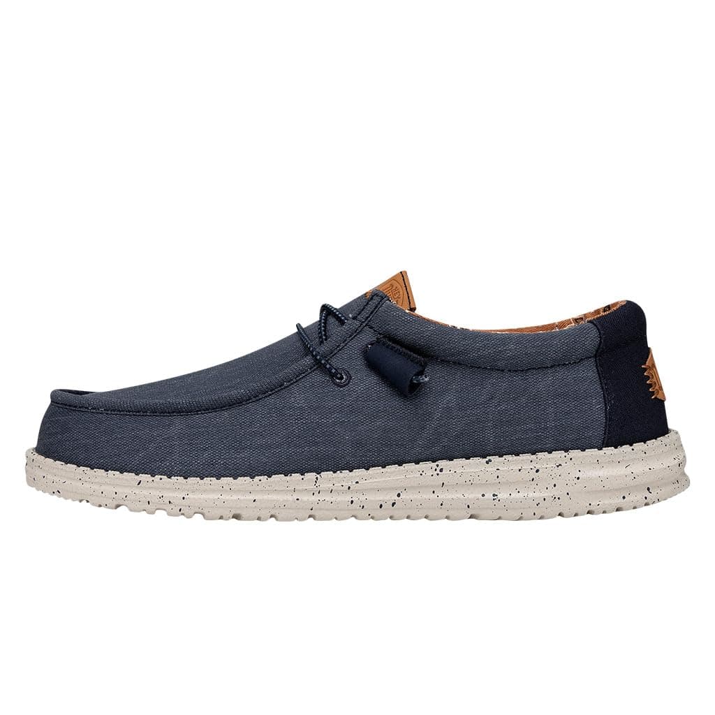 Men's Wally Washed Canvas - Casual Slip-On Shoes - Moccasin Style