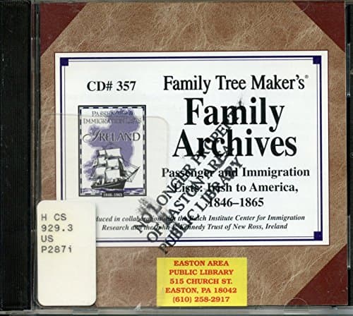 Passenger and Immigration Lists : Irish to America 1846-1865