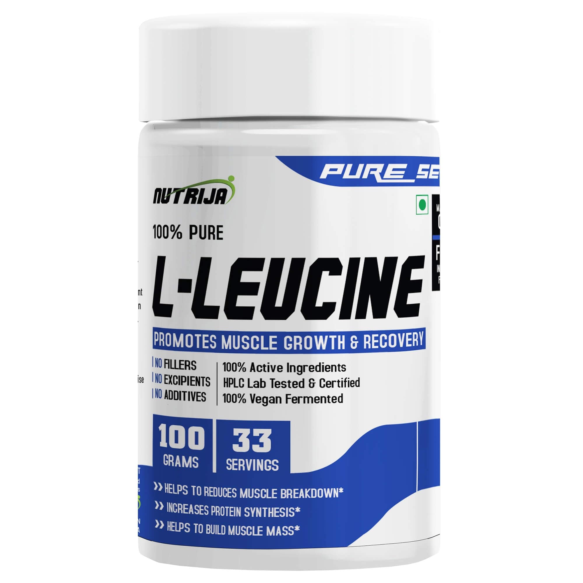 L-Leucine - (100 grams) 100% Pure & USP Grade- Intra Workout Supplement Powder| for Muscle Recovery And Building Lean Muscles