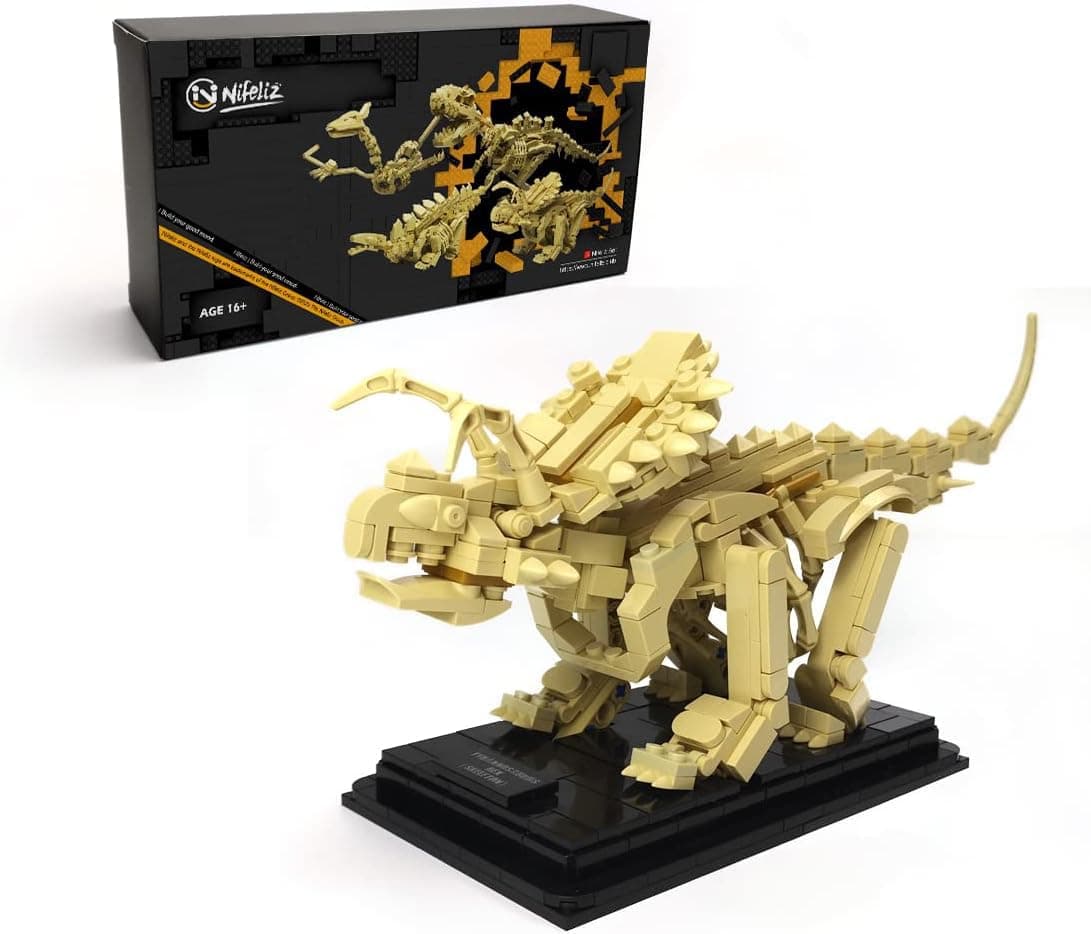 Nifeliz Dinosaur Fossils Building Kit (Triceratops, 496pcs)