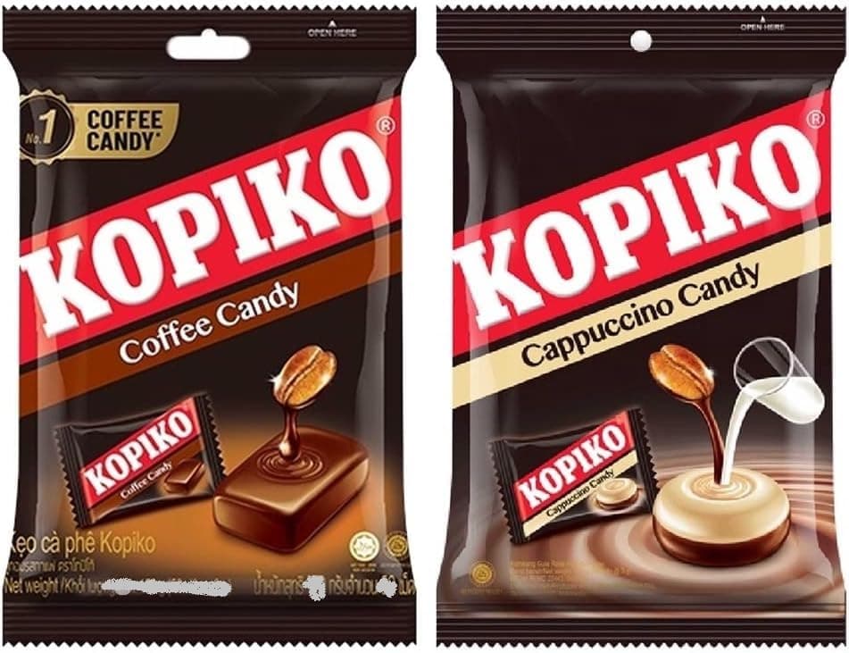 Kopiko Strong & Rich Coffee Candy Cappuccino 120g and Coffe Candy 120g Variety Pack