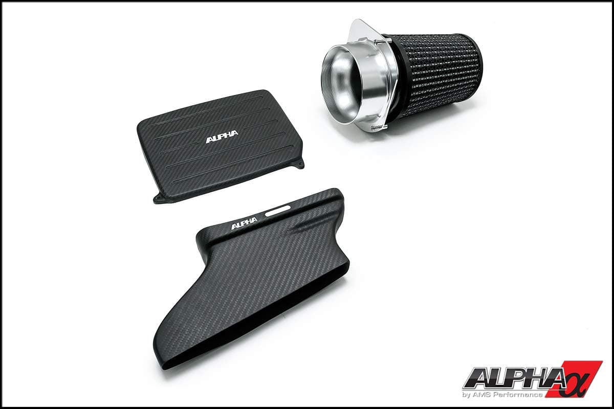AMS ALPHA Air Intake Kit with Carbon Combo Compatible with Mercedes-Benz 2.0L AMG Turbo
