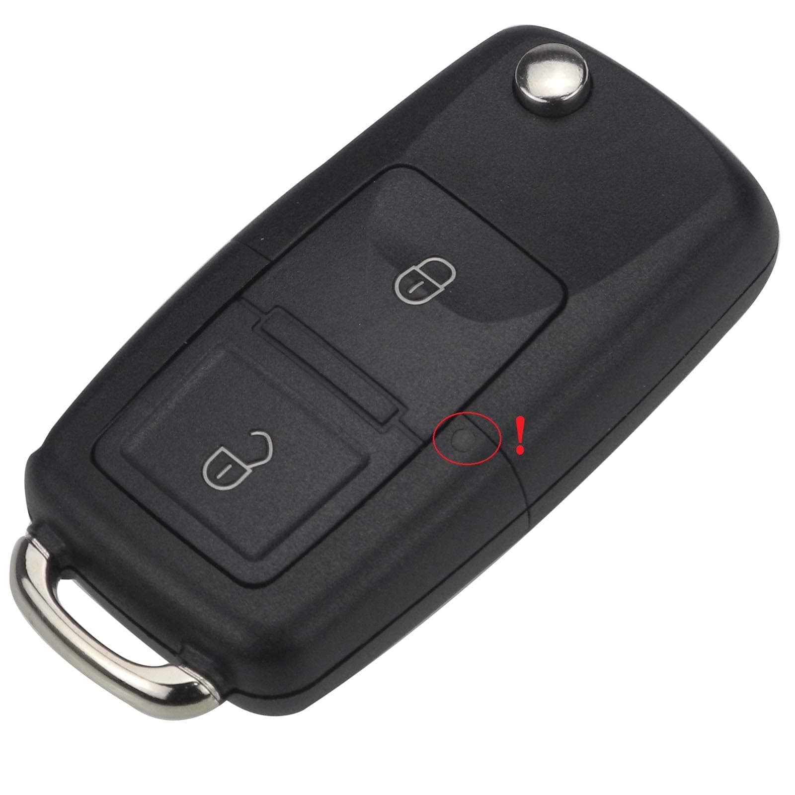FACILLA® Entry Key Remote Fob Shell Case 2 Button for Volkswagen VW Polo Golf