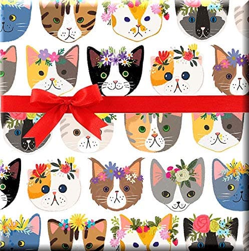 Pretty Kitty Gift Wrap Roll 24" X 16'