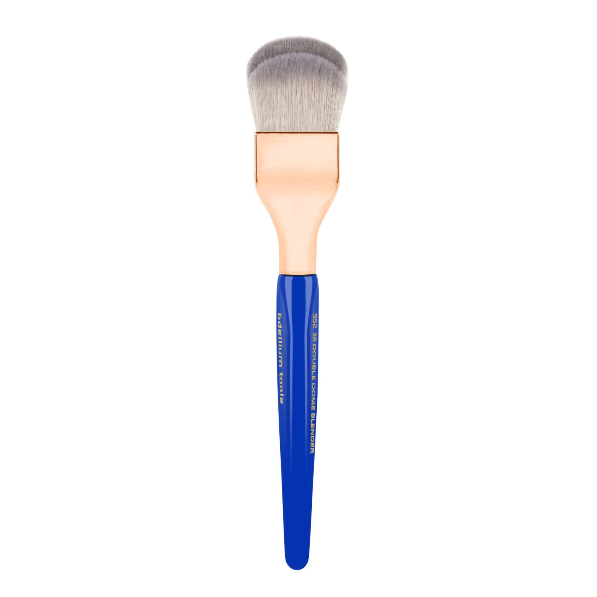 Professional Makeup Brush - Golden Triangle 952 Small Rounded Double Dome Blender - With All Vegan and Soft Synthetic Fibers, For Application & Blending (Blue, 1pc)