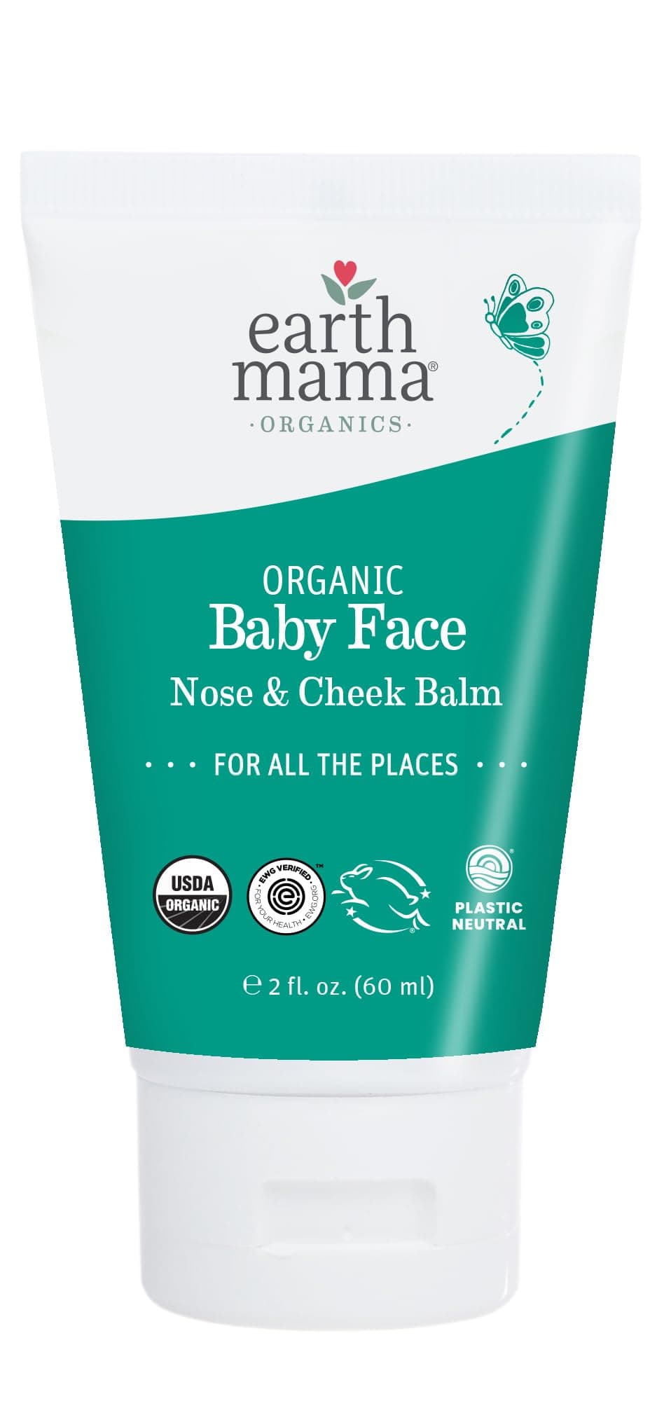 Organic Baby Face Nose & Cheek Balm | Moisturizer with Calendula Oil for Dry Skin Care, Natural Petroleum Jelly Alternative (2-Fluid Ounce)