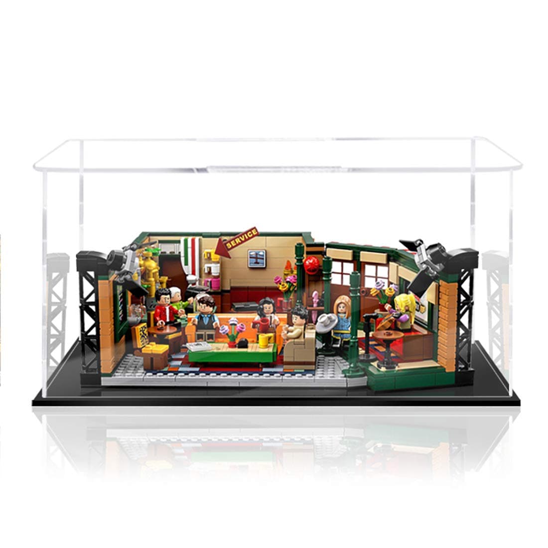 TONGJI Acrylic Display Case For Lego 21319 Ideas Central Perk Friends, Box Dustproof Protection Showcase (Model Not Included)