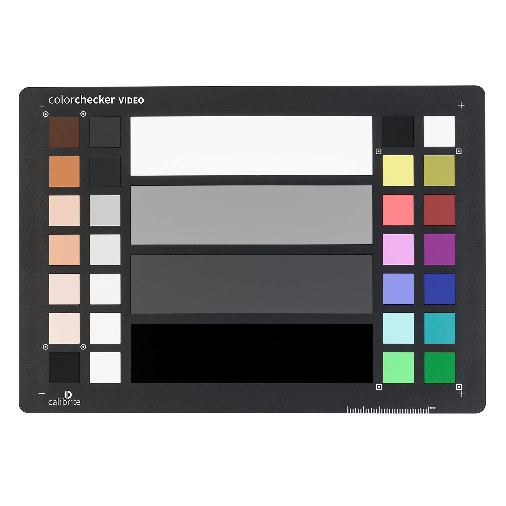 ColorChecker Video Color Target w/White Balance Reference for Video Production, Vectorscope and Waveform Optimized Layout with Skin Tones and Grays, 8 x 11.5 inch Chart (CCVWB)