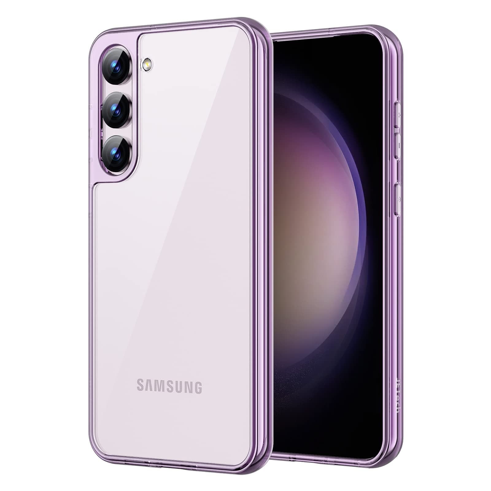 JETech Case for Samsung Galaxy S23 5G 6.1-Inch, Non-Yellowing Shockproof Bumper Protective Phone Cover, Anti-Scratch Hard PC Back (Purple)