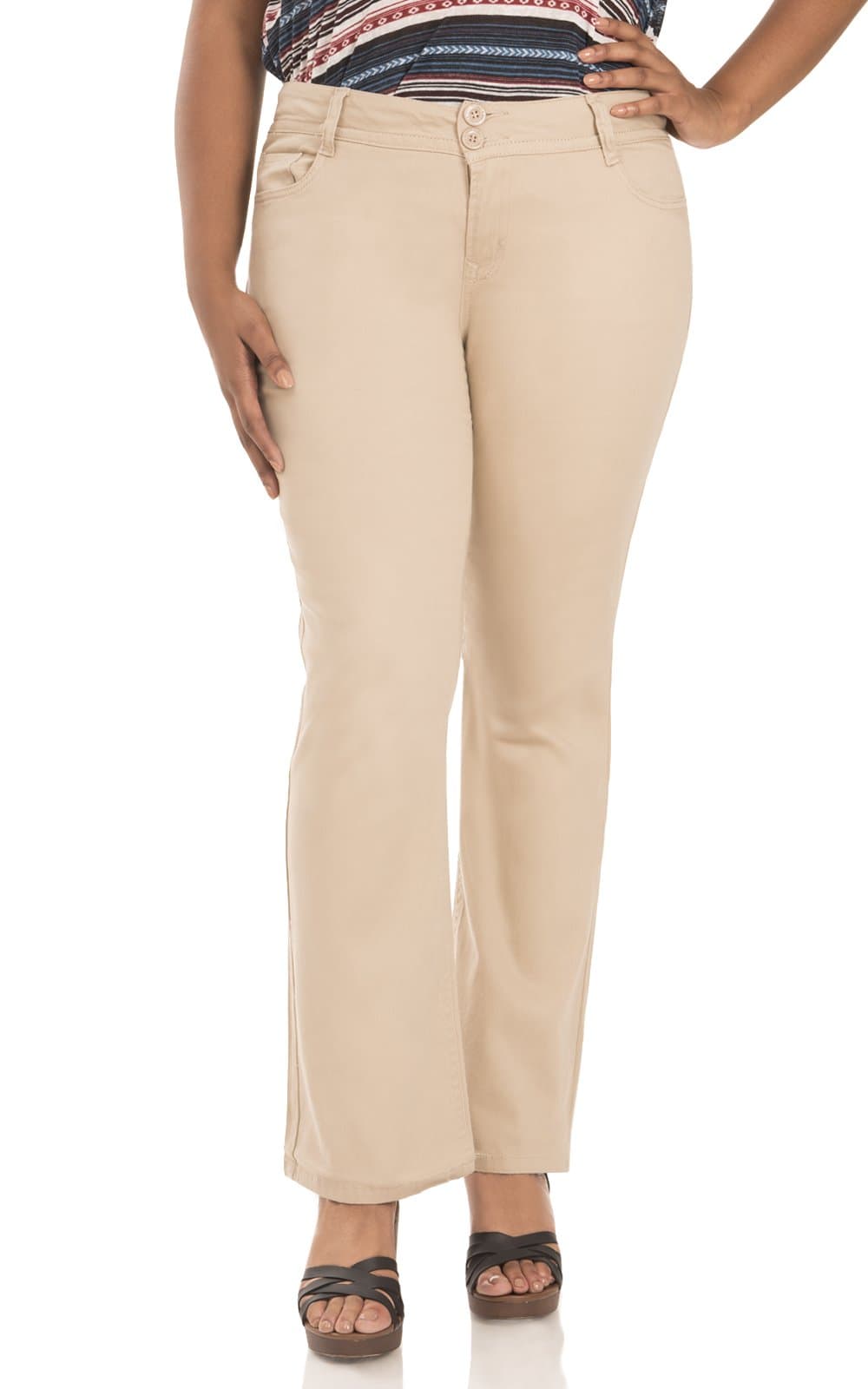 WallFlower Plus Size Luscious Curvy Bootcut Chino Pants