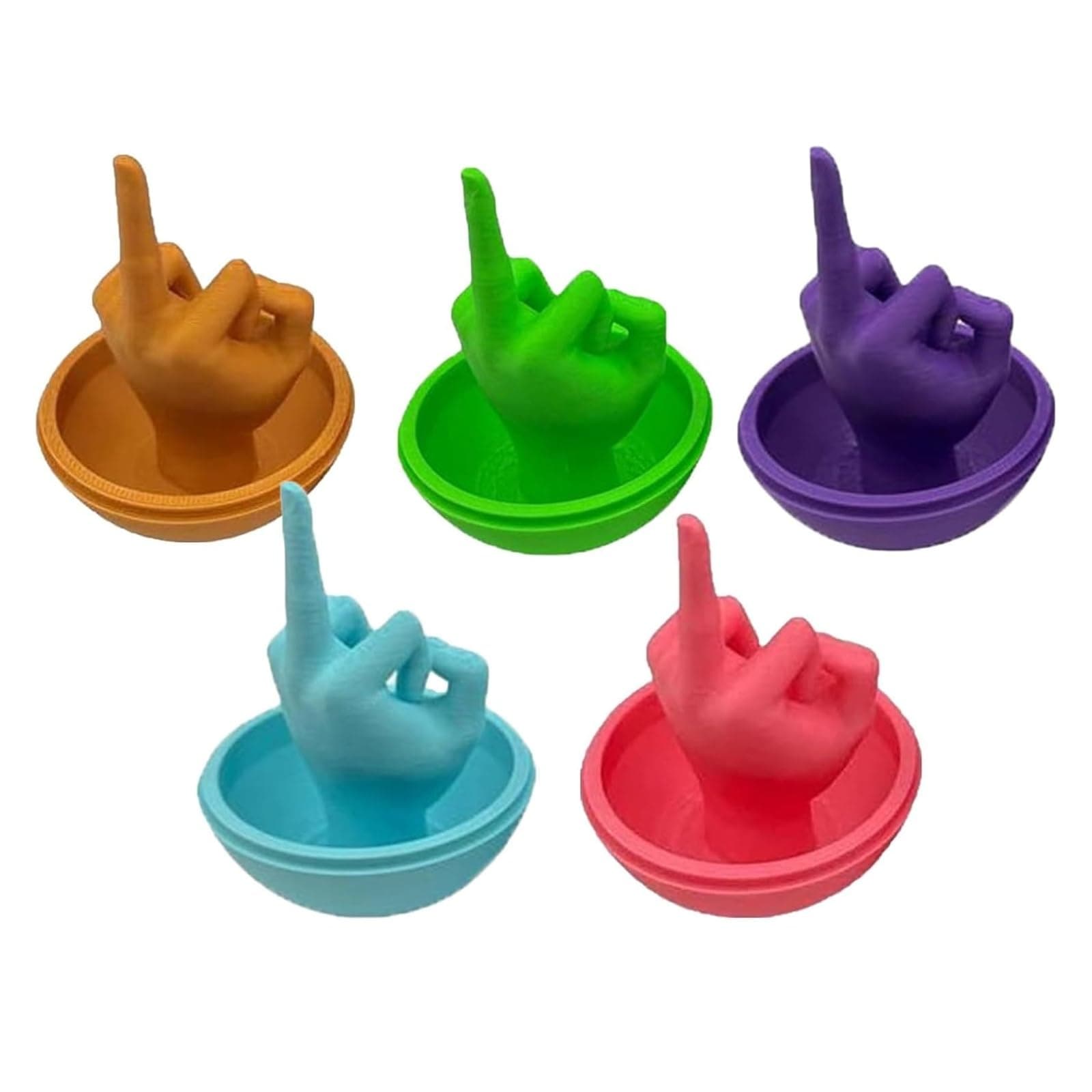 Middle Finger Easter Egg,Funny 3D Printed Middle Finger Egg,Easter Egg Surpise Funny 3D Printed,Funny Gag Gift Ideas, Give The Middle Finger to Your Loved One,Pranks for Adults(A-5pcs)