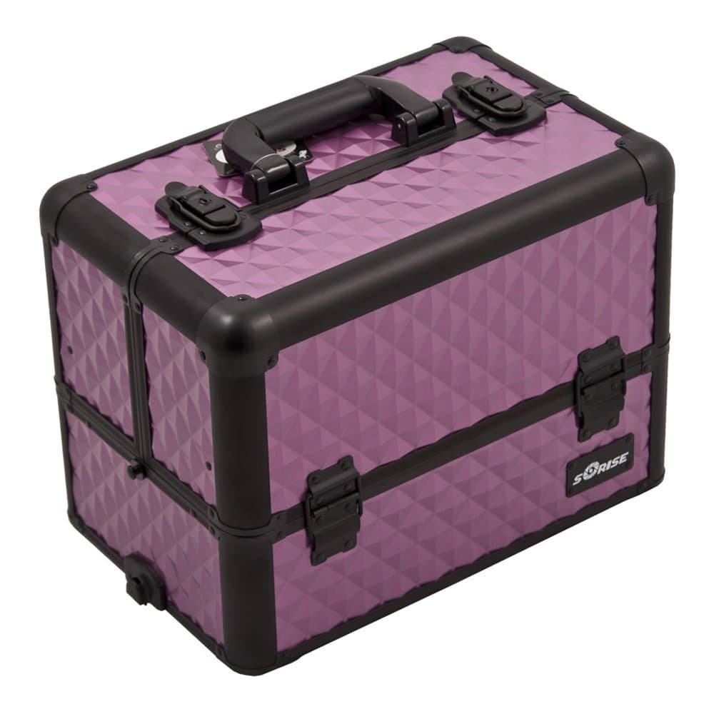 Craft Accents E3304 Diamond Pro Craft/Quilting Storage Case, Purple/Black