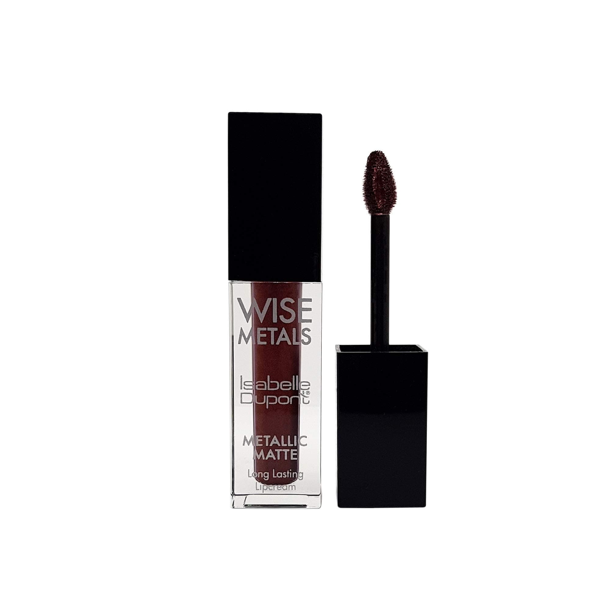 Isabelle Dupont Makeup True New Wise Metals Metallic Matte Long Lasting Lip Cream Lip-gloss (Red Brown), Pack of 1